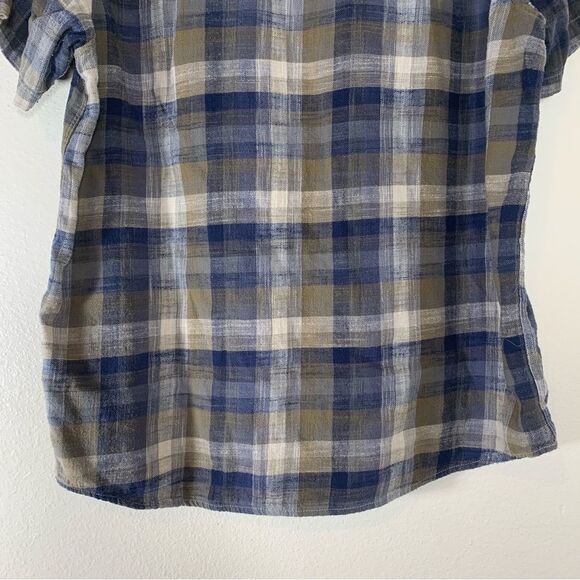North River Men’s Blue Brown Lumberjack Short Sleeve Plaid Button Down Shirt XL - Picture 7 of 9